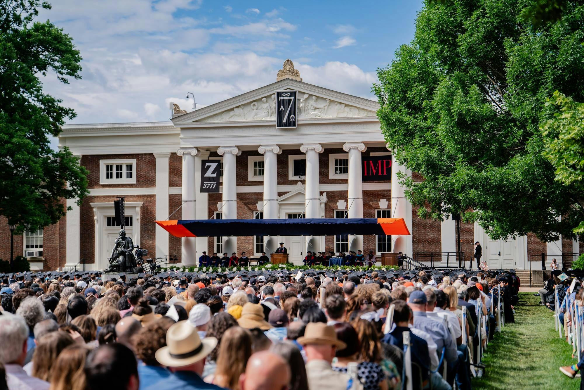 La ceremonia de graduación de U.Va., fotografiada el 18 de mayo de 2025. 