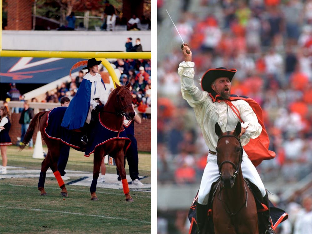 <p>Pictured on the left is the Lady Cavalier in 1996. On the right is Kim Kirschnick as the Cavalier in 2003.</p>