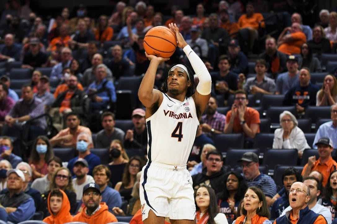 Senior guard Armaan Franklin led the Cavaliers Monday night with 21 points which included four three-pointers.