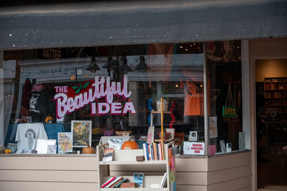 <p>The Beautiful Idea is a condensed indoor art market in the front, selling everything from political zines and fruit-themed embroidery hoops to beadwork earrings and pronoun button pins.&nbsp;</p>
