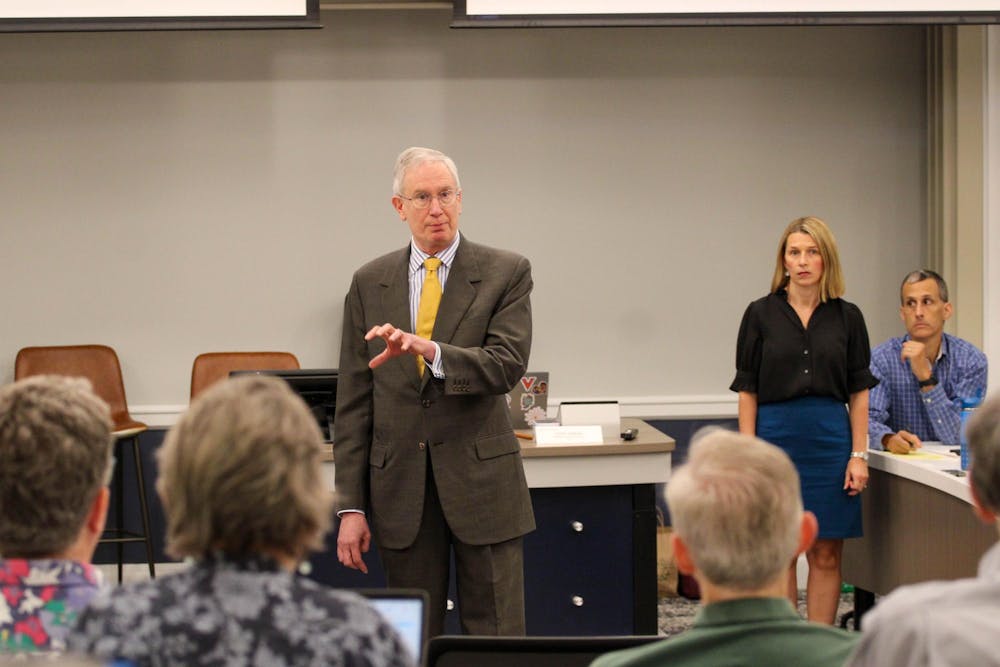 Mahoney opened by emphasizing his belief in the importance of academic freedom at the University.