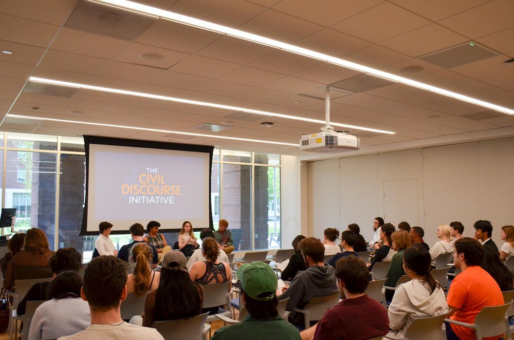 A Civil Discourse Initiative event, photographed April 15, 2025.