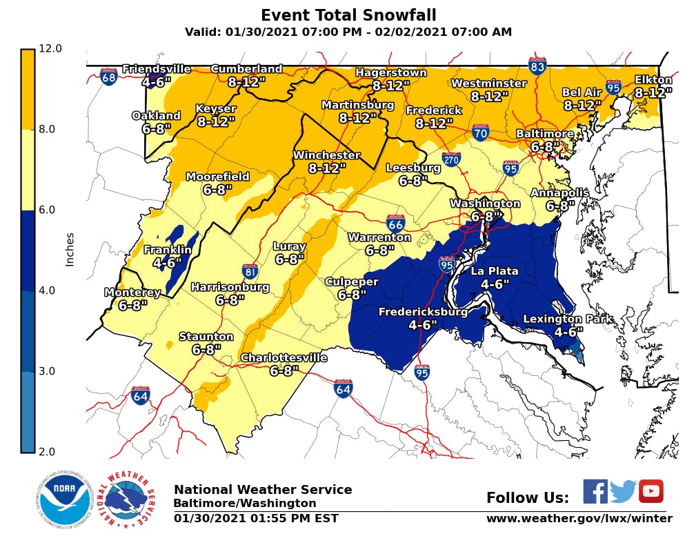A Winter Storm Warning is issued if hazardous winter conditions are ongoing or imminent. 