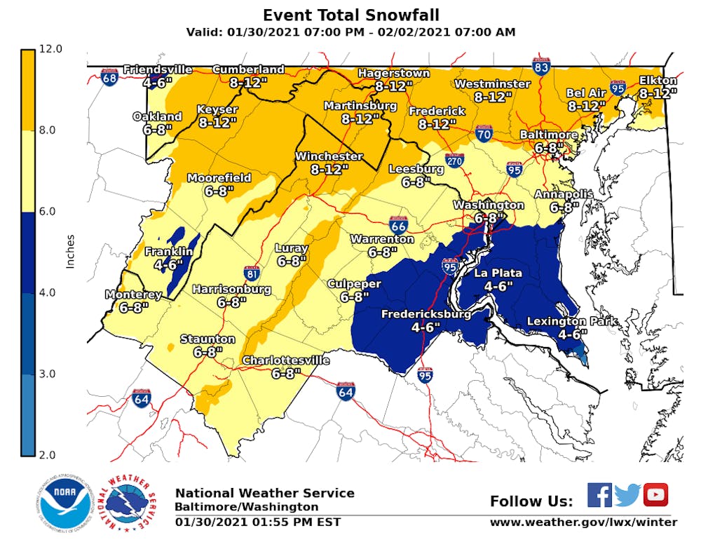 A Winter Storm Warning is issued if hazardous winter conditions are ongoing or imminent. 