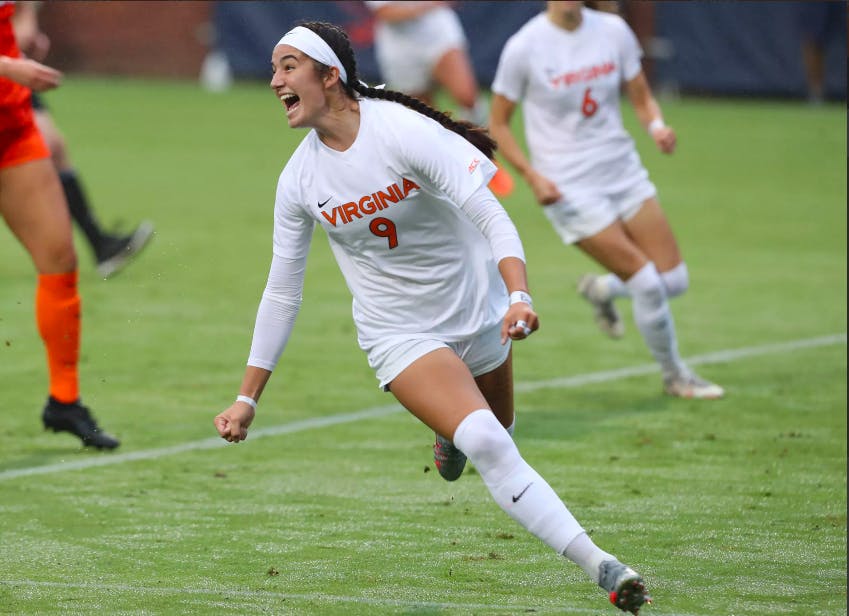 Sophomore forward Diana Ordoñez gave Virginia an early 1-0 lead with a goal in the ninth minute.&nbsp;