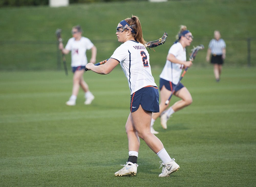 <p>Junior midfielder Kasey Behr was one of four Cavaliers to net two-goals Wednesday. Each of Behr's two goals put Virginia ahead, with her second proving to be the game-winner.</p>