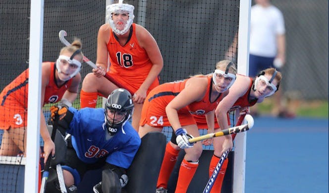 	Redshirt senior midfielder Michelle Vittese (9)  recorded an assist in Virginia’s 2-0 win at William &amp; Mary, while junior back Elly Buckley (18) led the defense to a shutout.