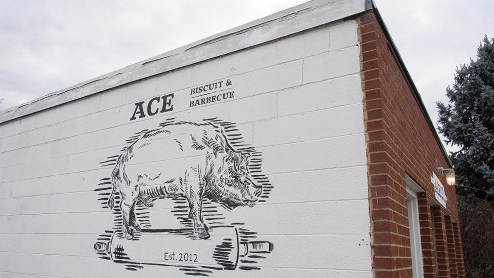 Ace is a quintessential barbecue joint in every sense of the phrase — from the painted white brick exterior, to the chalkboard chock-full of daily specials and savory meat combinations, to the plethora of pig decorations on every available surface&nbsp;