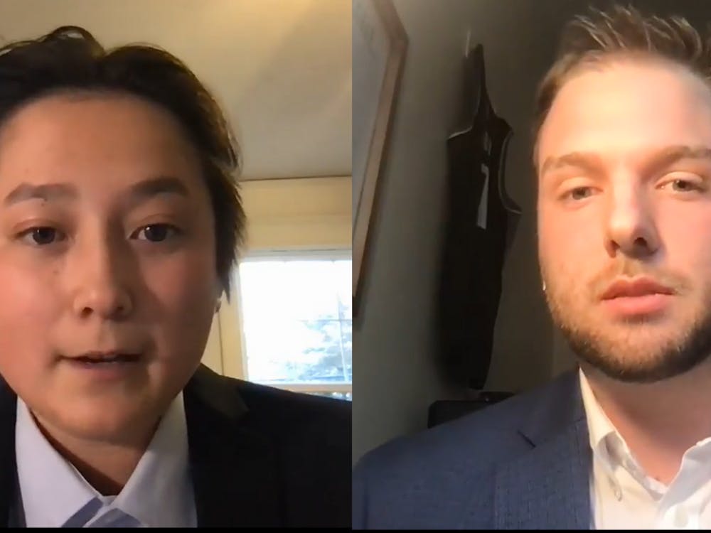 Third-year College students Abel Liu and Gavin Oxley discussed their platforms and fielded questions that were prepared by The Cavalier Daily and submitted by students in advance of the debate.