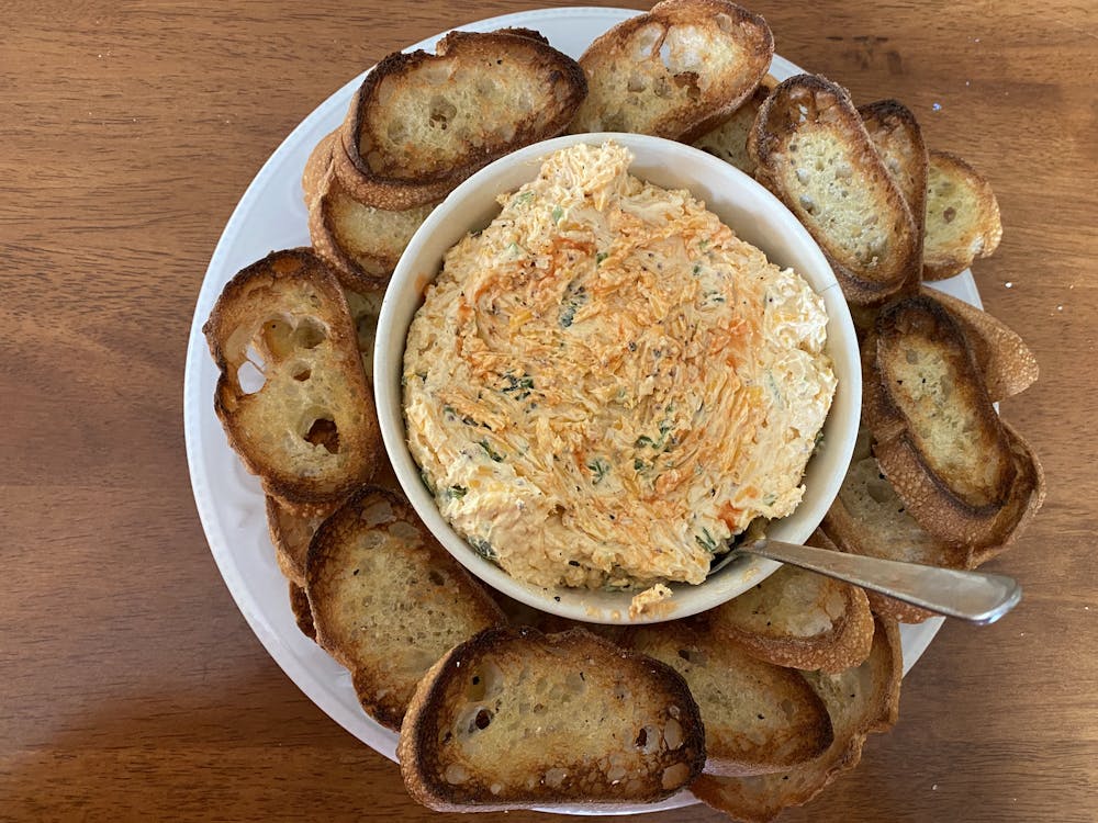 This cheese dip would be great on grilled cheese or melted over tortilla chips for nachos. 