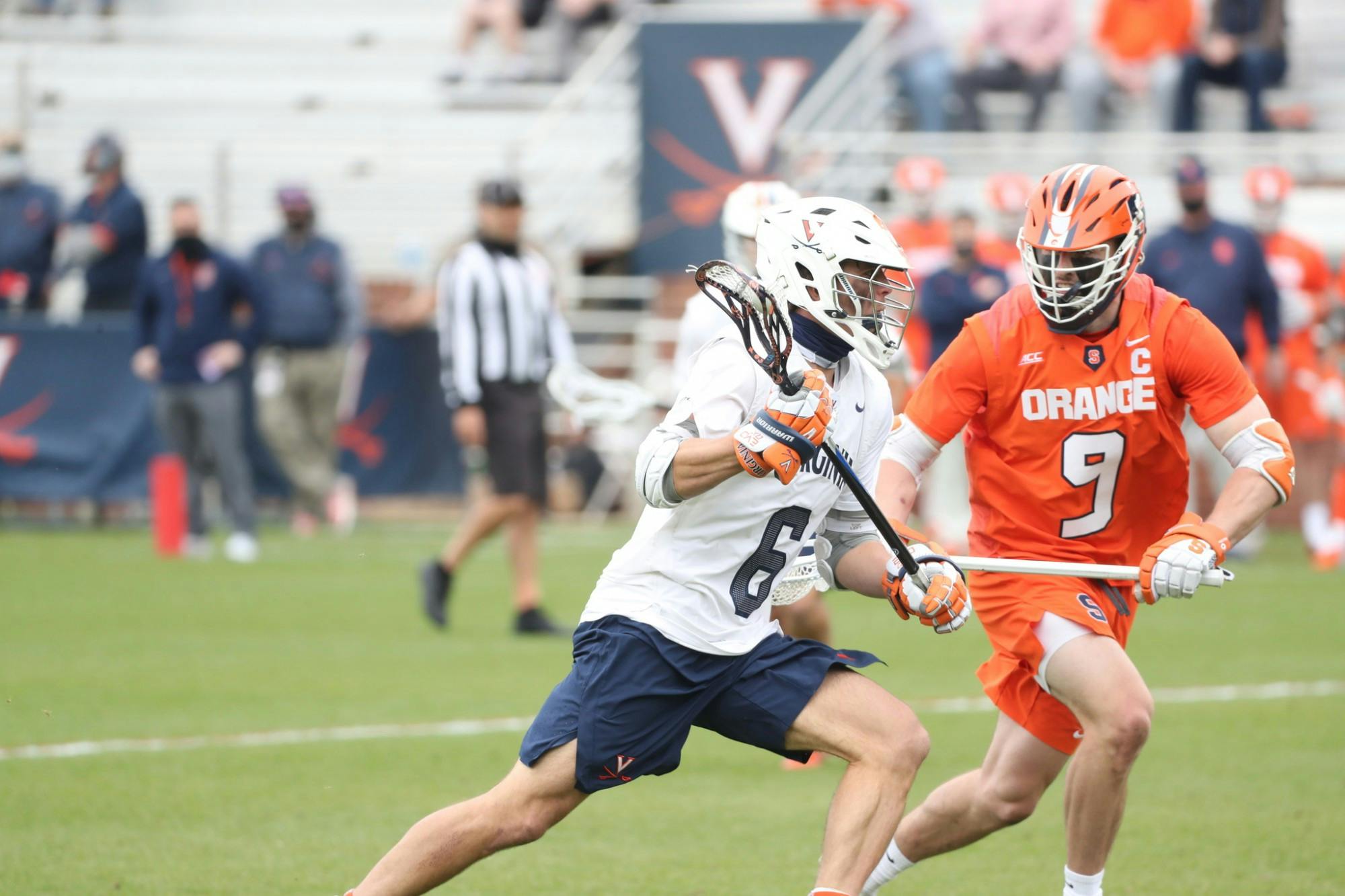 In what may have been his final game at Klöckner Stadium, Virginia star graduate student midfielder Dox Aitken was held to just one goal by the Orange.&nbsp;
