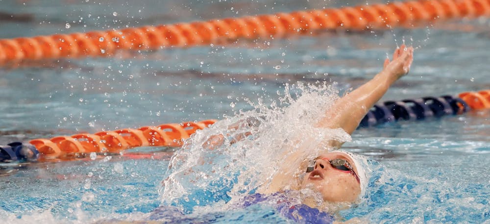 <p>Curzan set an American record in the 200-yard backstroke Friday.</p>