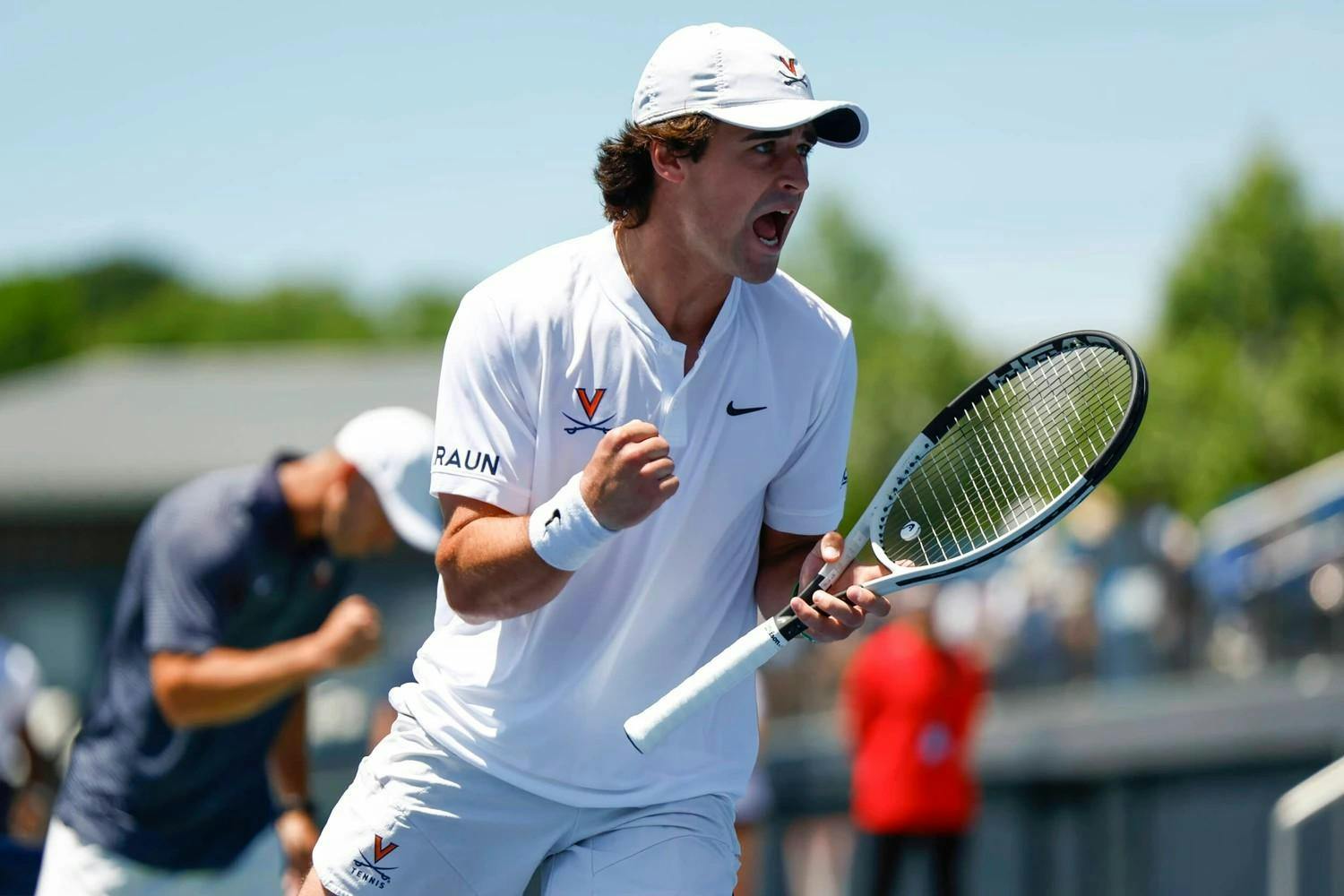 Hopper unleashes a trademark roar during the NCAA Tournament this May.