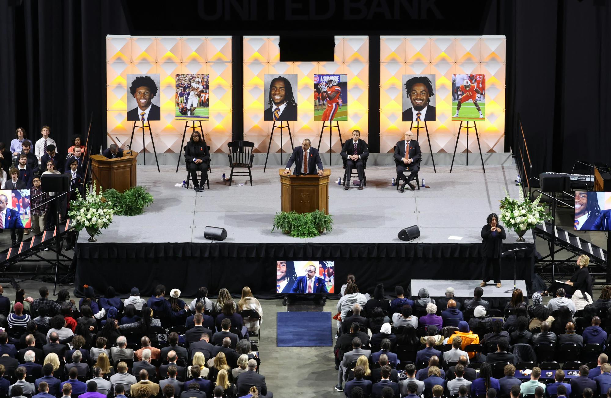 The ceremony was available via livestream and extra seating was also provided in the Old Cabell Hall Auditorium and outside of Klöckner Stadium.&nbsp;