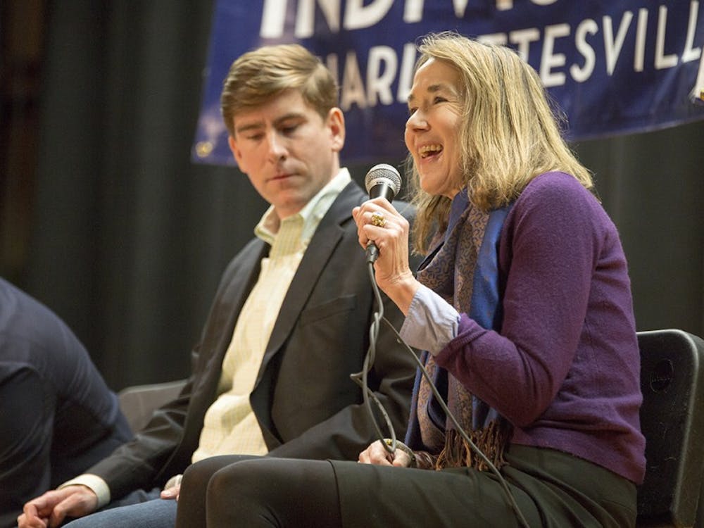 A former journalist, Cockburn won over 60% of the votes cast at Saturday's convention. (Pictured: Cockburn at a previous candidate forum in Charlottesville.)