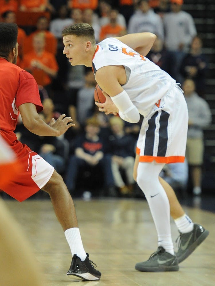 Sophomore guard Kyle Guy leads the Virginia men's basketball team with who are averaging 16.8 points per game.