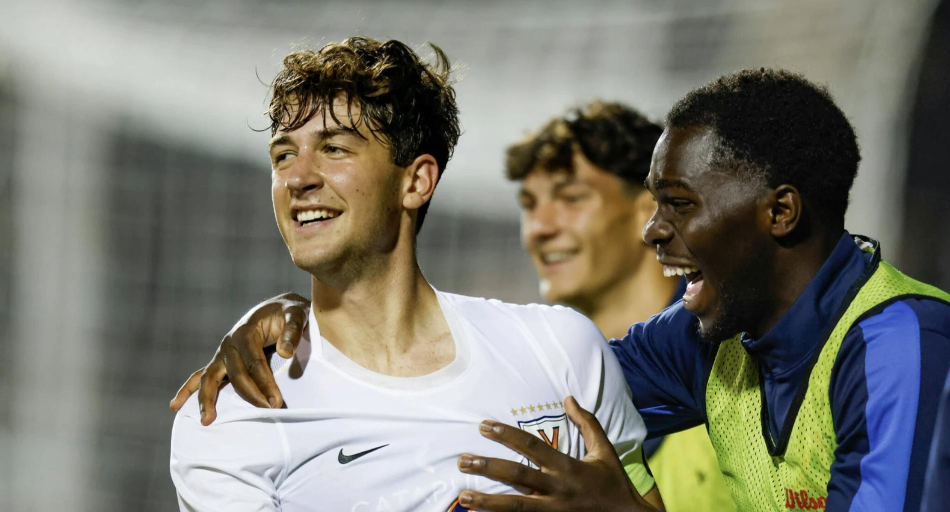 Umberto Pelà runs off after Virginia nets the winning goal.&nbsp;