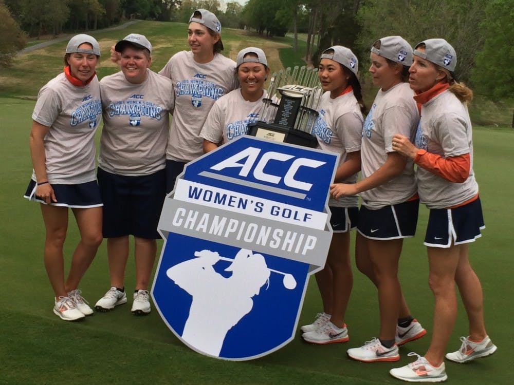 <p>The No. 11 Cavaliers became the first team from outside North Carolina to win an ACC championship. Virginia outshot second-place Duke by 26 strokes. </p>