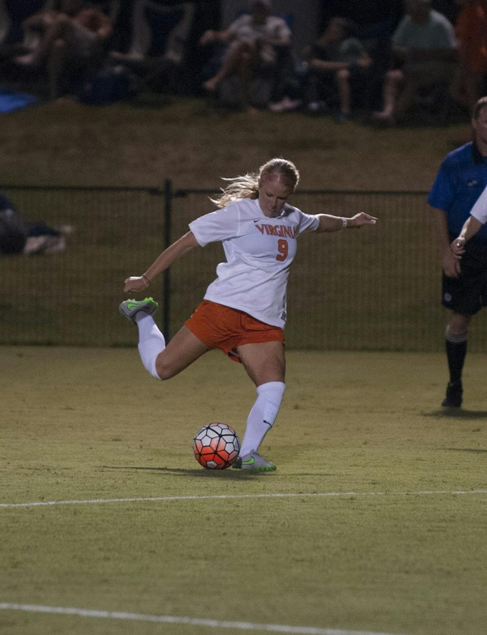 <p>Coach Steve Swanson says senior forward Makenzy Doniak is 'day to day' after pulling her left hamstring. She missed all but 55 minutes in Virginia's two wins last weekend. </p>