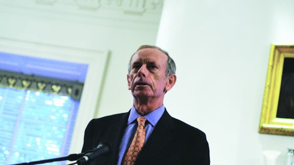 Executive Vice President Patrick Hogan (above) said Wednesday that there are two bids being considered for the University’s dining services contract, but that Sodexo never submitted a bid.