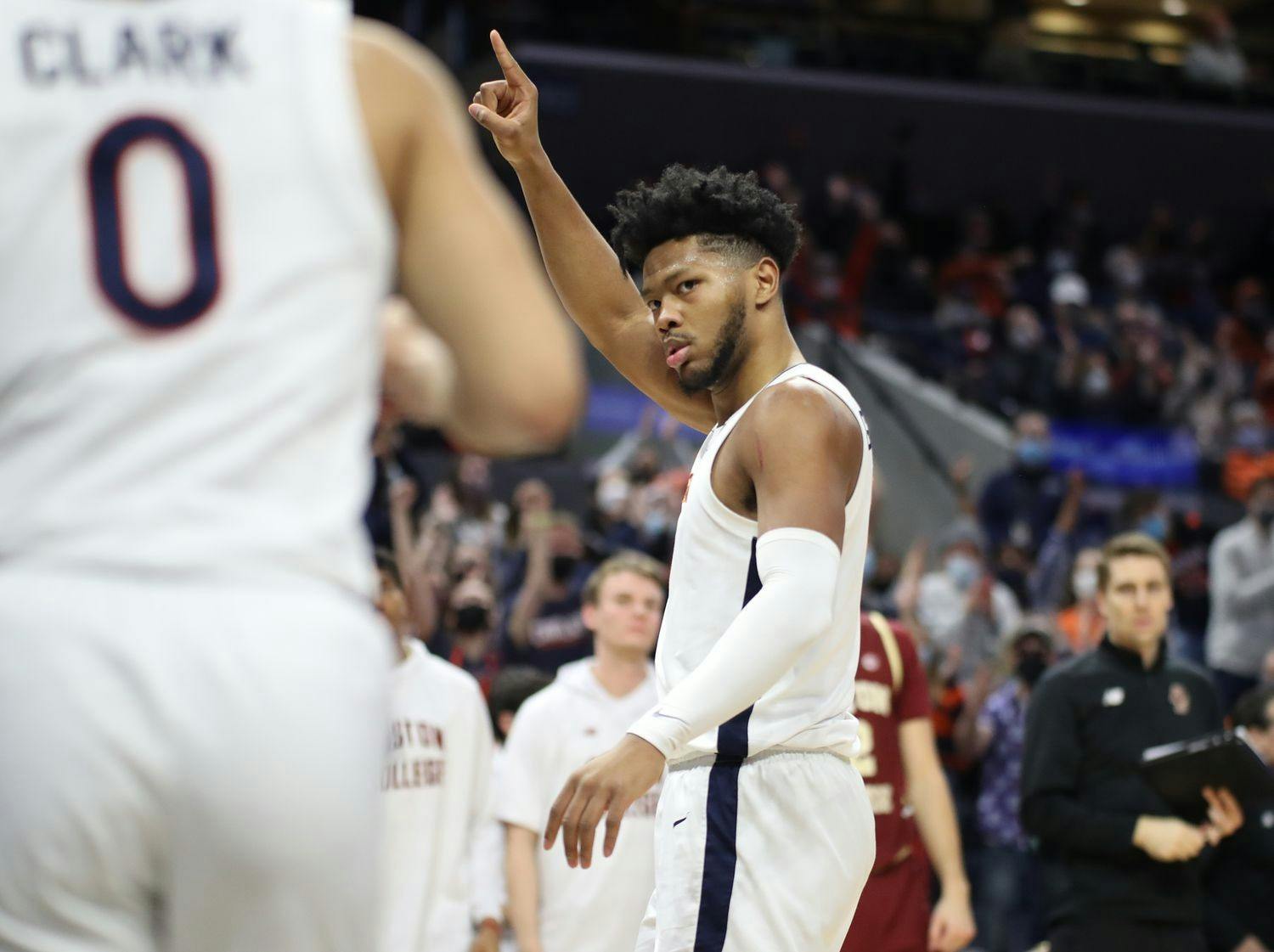 Senior forward Jayden Gardner was second in scoring for the Cavaliers with 17 points.