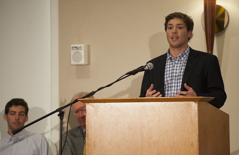 	<p>Third-year Class president Will Laverack (above) helped organize a town hall to gauge student opinion about Final Exercises alternatives.</p>