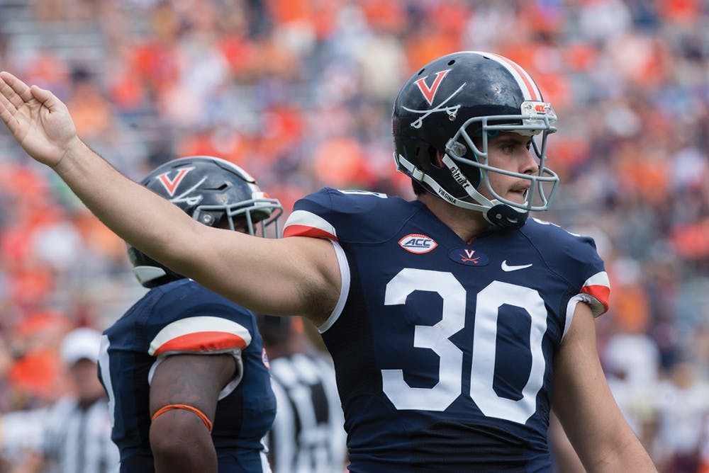 <p>Senior punter Nicholas Conte's exceptional play has helped Virginia win the field position battle throughout its first five games.</p>