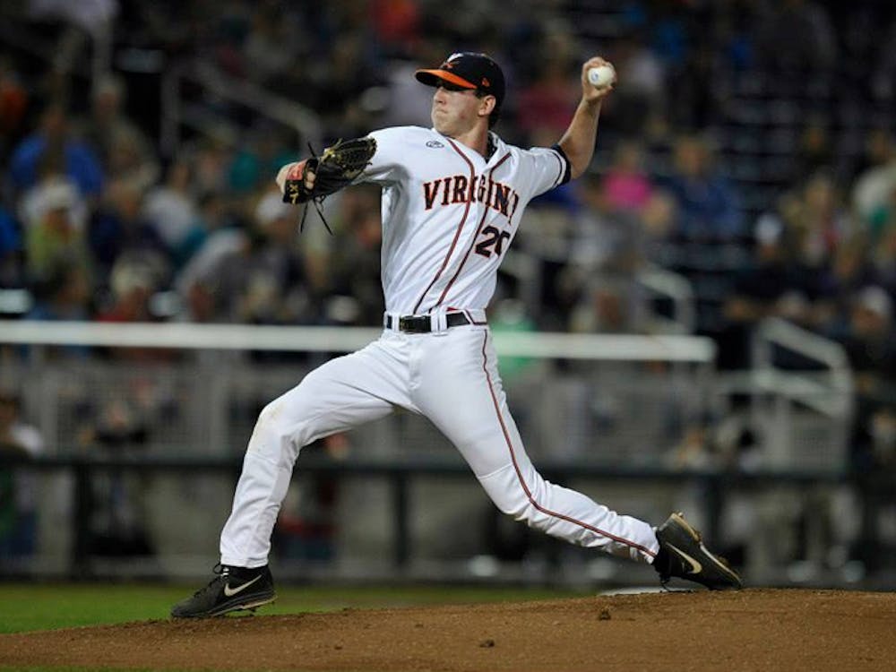 Junior left-hander Brandon Waddell tossed seven-plus scoreless innings in the 1-0 win. He's pitched 23 innings at the College World Series in his Virginia career, punching up a 0.78 ERA. 