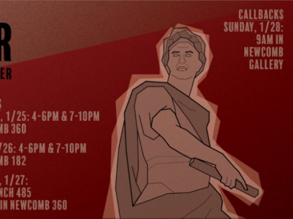 Shakespeare on the Lawn will perform “Julius Caesar” Thursday, March 29 through Saturday, March 31 at 8 p.m. in the Student Activities Building.