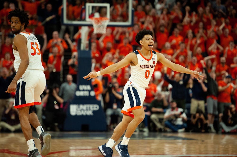 <p>Sophomore guard Kihei Clark sank a huge three-pointer with 28 seconds left to seal the win for the Cavaliers.&nbsp;</p>