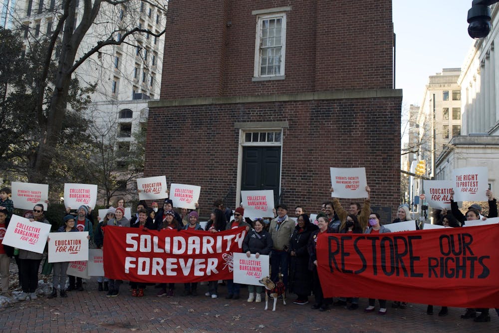 Speakers at the rally highlighted the issue of delayed stipend payments and their consequences for graduate workers.