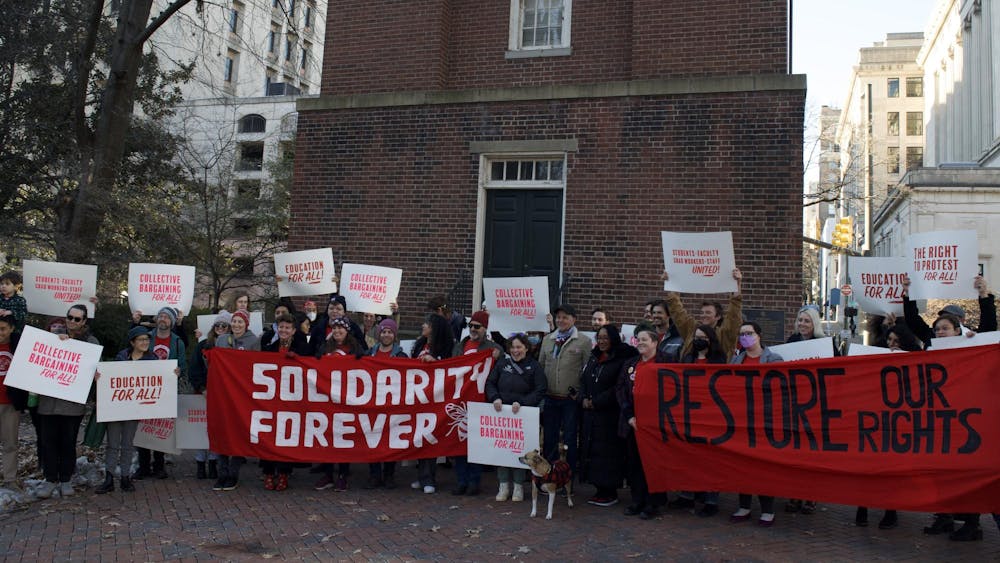 Speakers at the rally highlighted the issue of delayed stipend payments and their consequences for graduate workers.