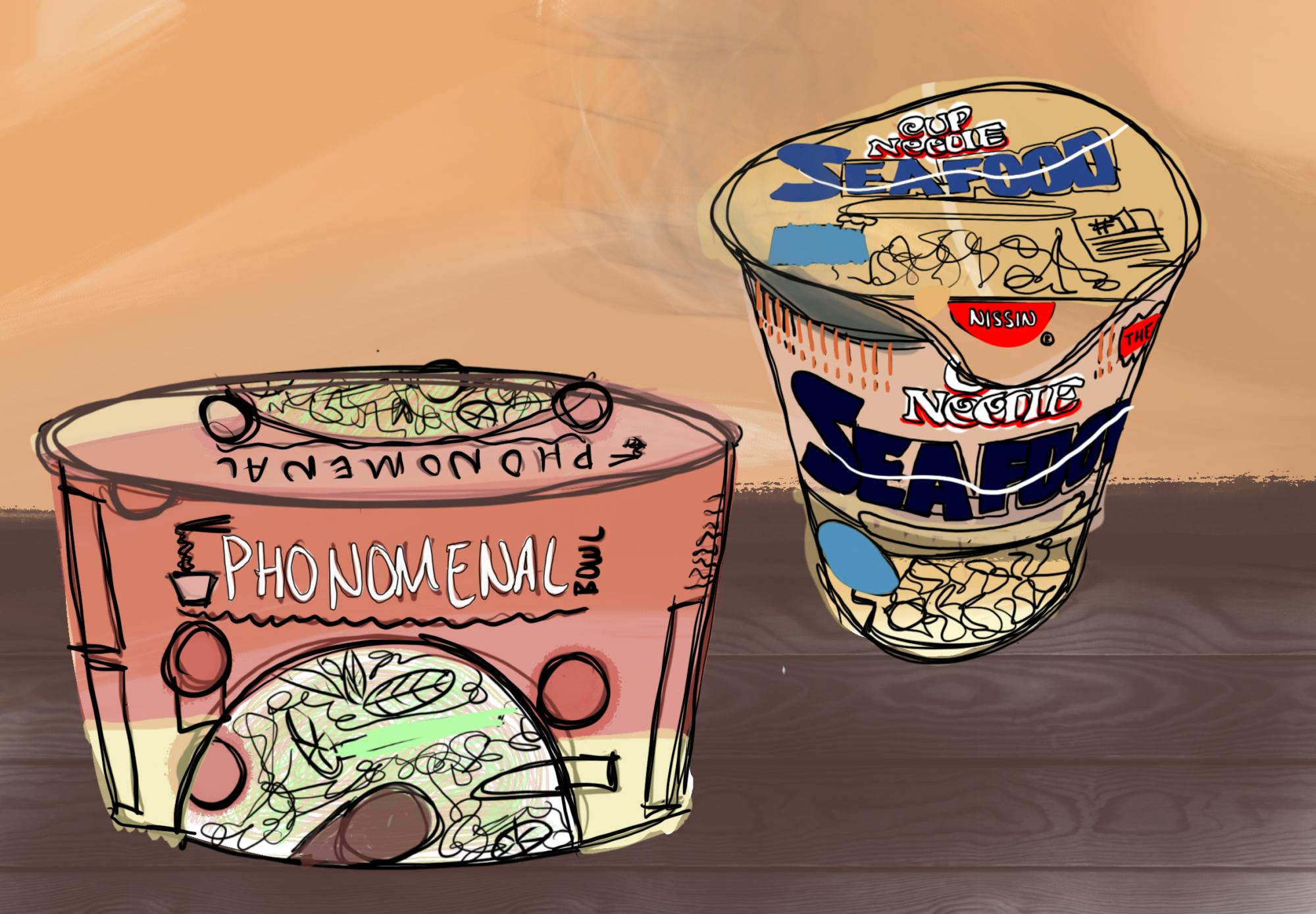 I often enjoy sitting on the window ledge at the New Cabell Hall to savor my cup of hot noodles. &nbsp;&nbsp;