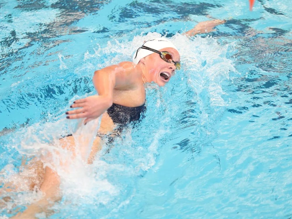 The women's swimming and diving team backed up its 2022 national championship with a dominant win over a ranked Florida team.