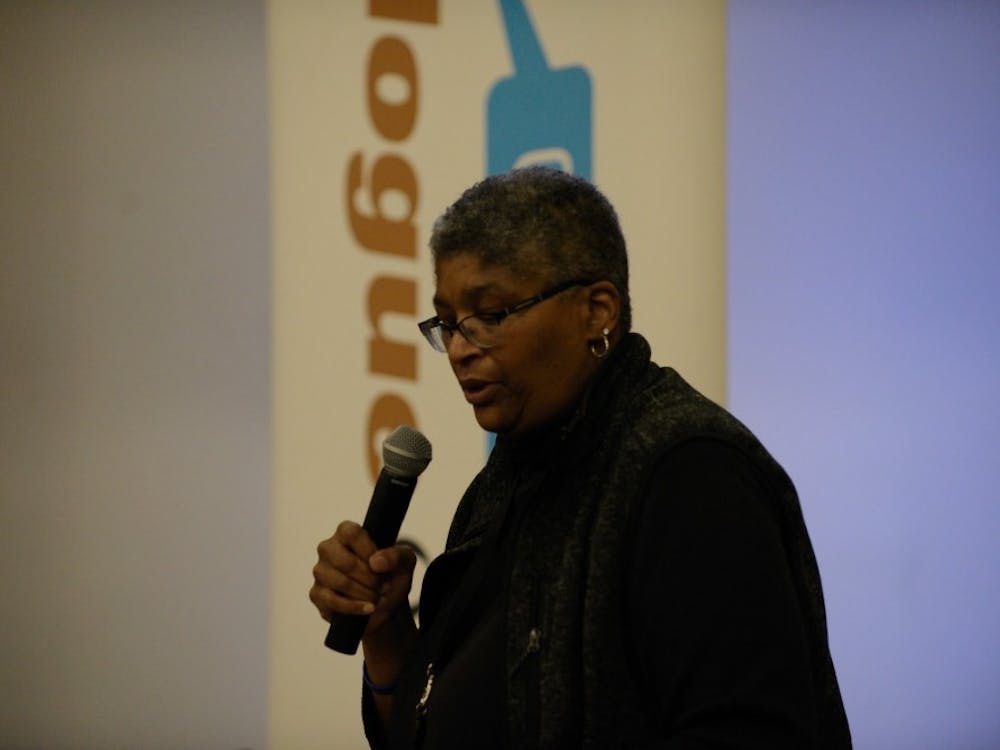 Charlene Green gave attendees directions on the charges of each work group. 