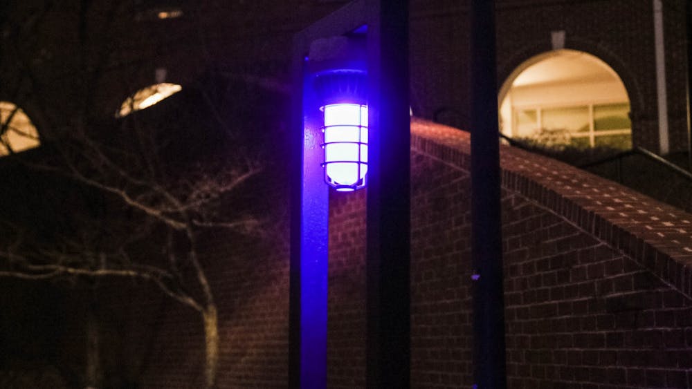 With their distinctive blue-lighted tops, the wireless system requires merely the push of a button to alert the University Police Department.&nbsp;