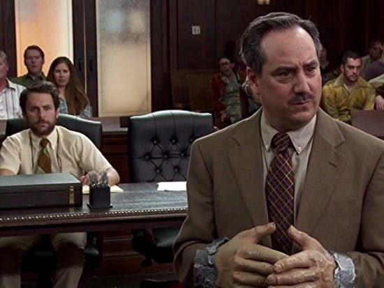 The most recent episode of "It's Always Sunny in Philadelphia" plays on a popular courtroom motif.