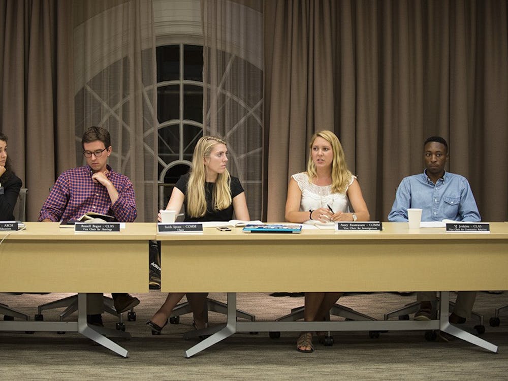 Honor Committee Chair Faith Lyons, center, said the incoming class of support officers is one of the most diverse in the organization's history.