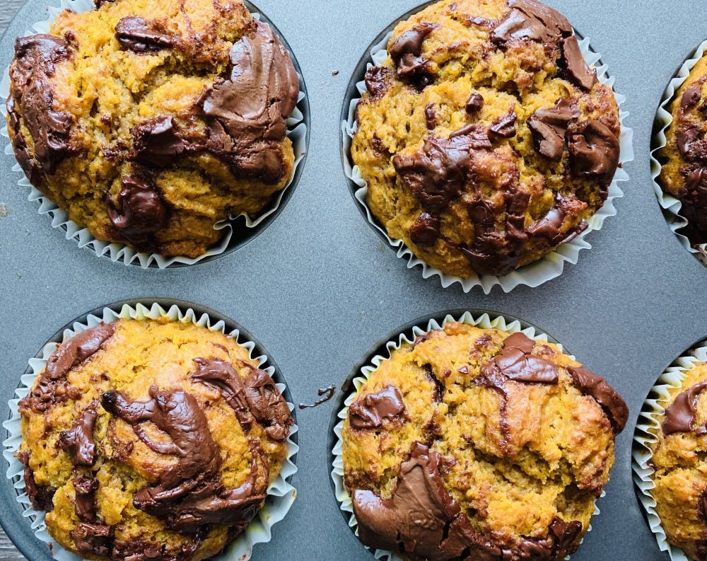 Pumpkin spice can quickly get overhyped, so I’m introducing these Nutella pumpkin muffins before you even have the chance to get tired of this seasonal speciality. &nbsp;