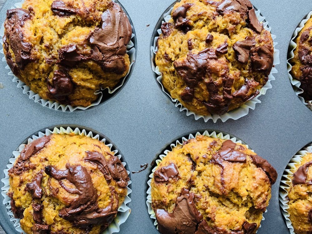 Pumpkin spice can quickly get overhyped, so I’m introducing these Nutella pumpkin muffins before you even have the chance to get tired of this seasonal speciality. &nbsp;