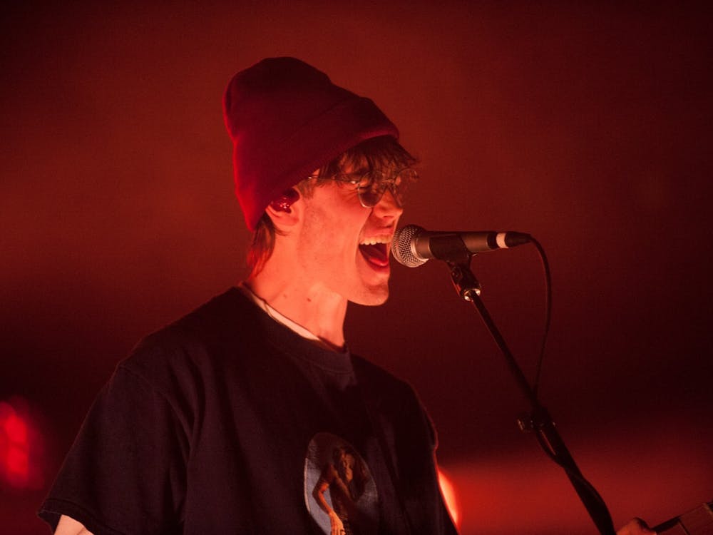 Hippo Campus frontman Jake Luppen, performing with the band at the Jefferson on Monday.