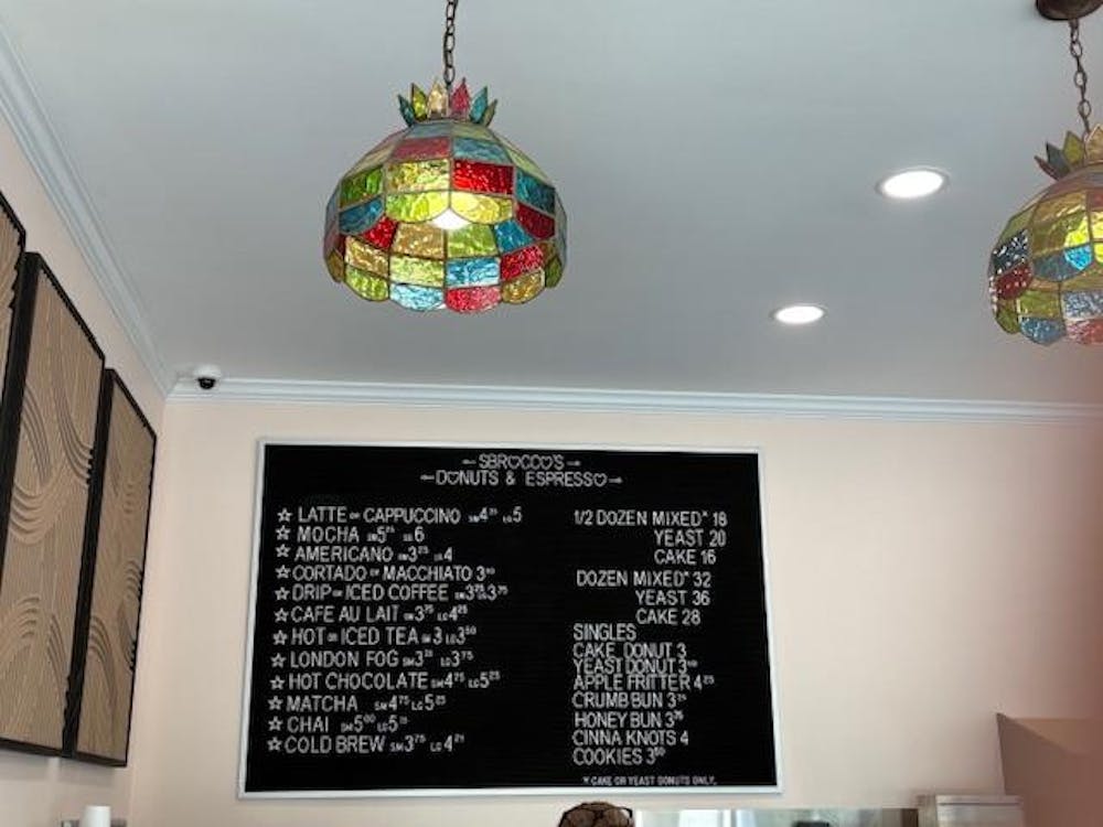 Sbrocco’s Donut and Espresso Bar offers a variety of delicious breakfast pastries and a full coffee menu to pair them with