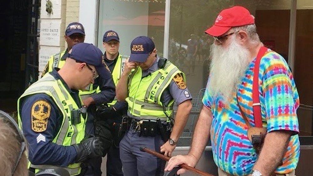 Albemarle County resident John Miska, 68, was arrested on charges of disorderly conduct after an officer looked through an opaque shopping bag and saw razor blades which Miska purchased at the CVS. Miska said he was trying to make a statement against the prohibited items restrictions currently in place downtown.&nbsp;