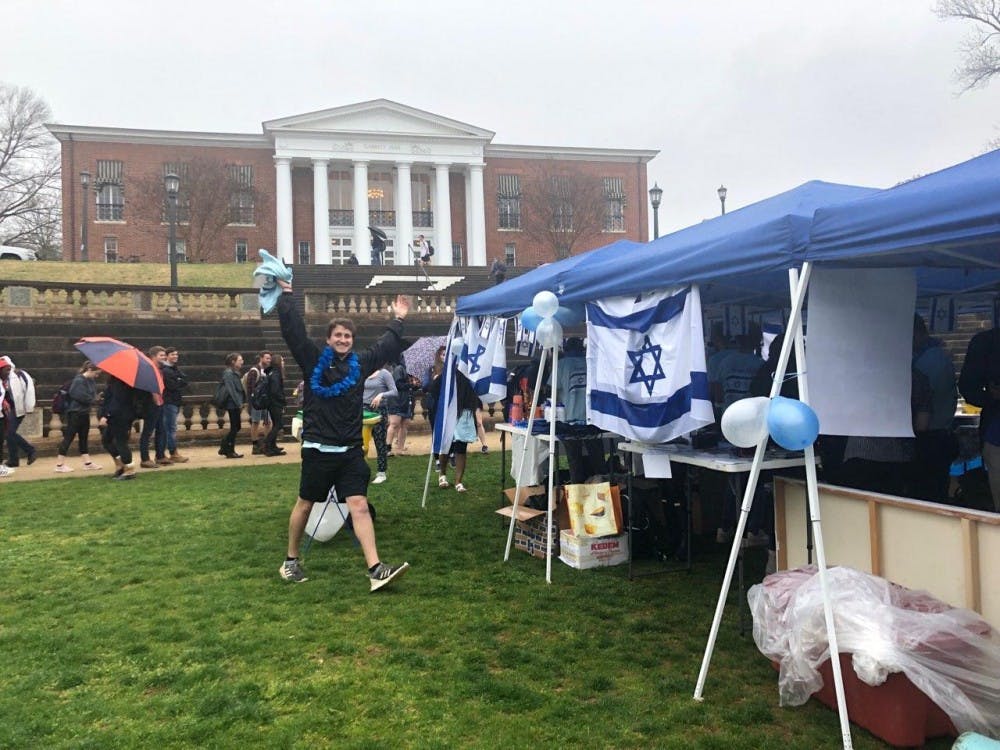 Despite the rain, University gathered at the "Shuk" — the Israeli term for open-marketplace — in the Amphitheatre. 