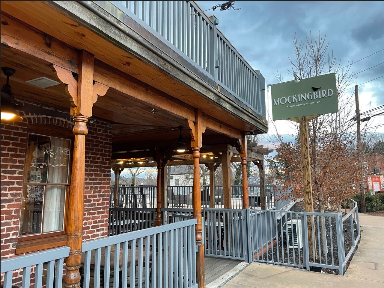 My favorite aspect of the outdoor decor is a small hanging bird cage near the outdoor seating area which enhanced the charm of the restaurant.