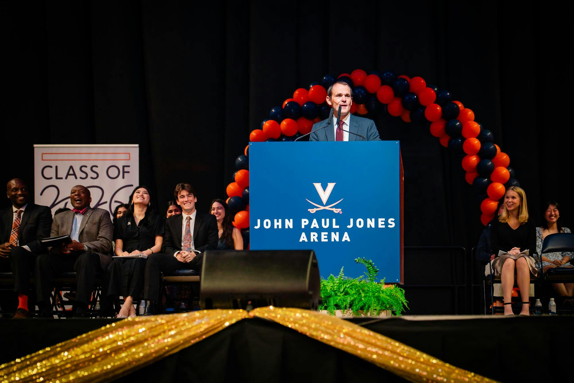University President Jim Ryan recognized the Class of 2026’s contributions to the University, particularly their support for the community during times of joy and sorrow.