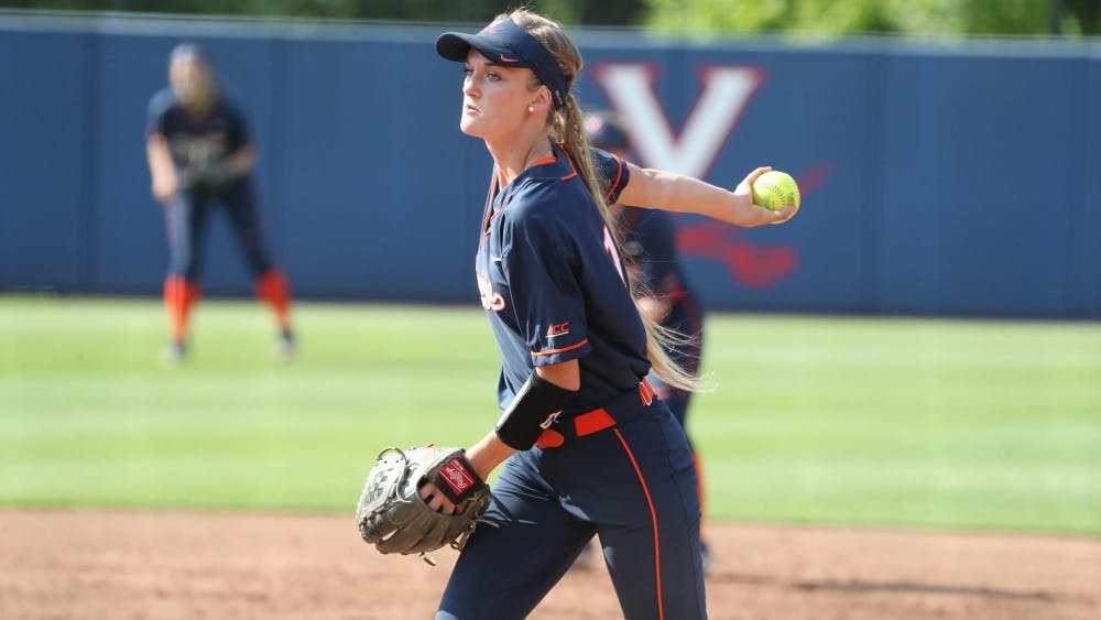 Freshman Aly Rayle started on the mound in the Cavaliers' last game of the season.