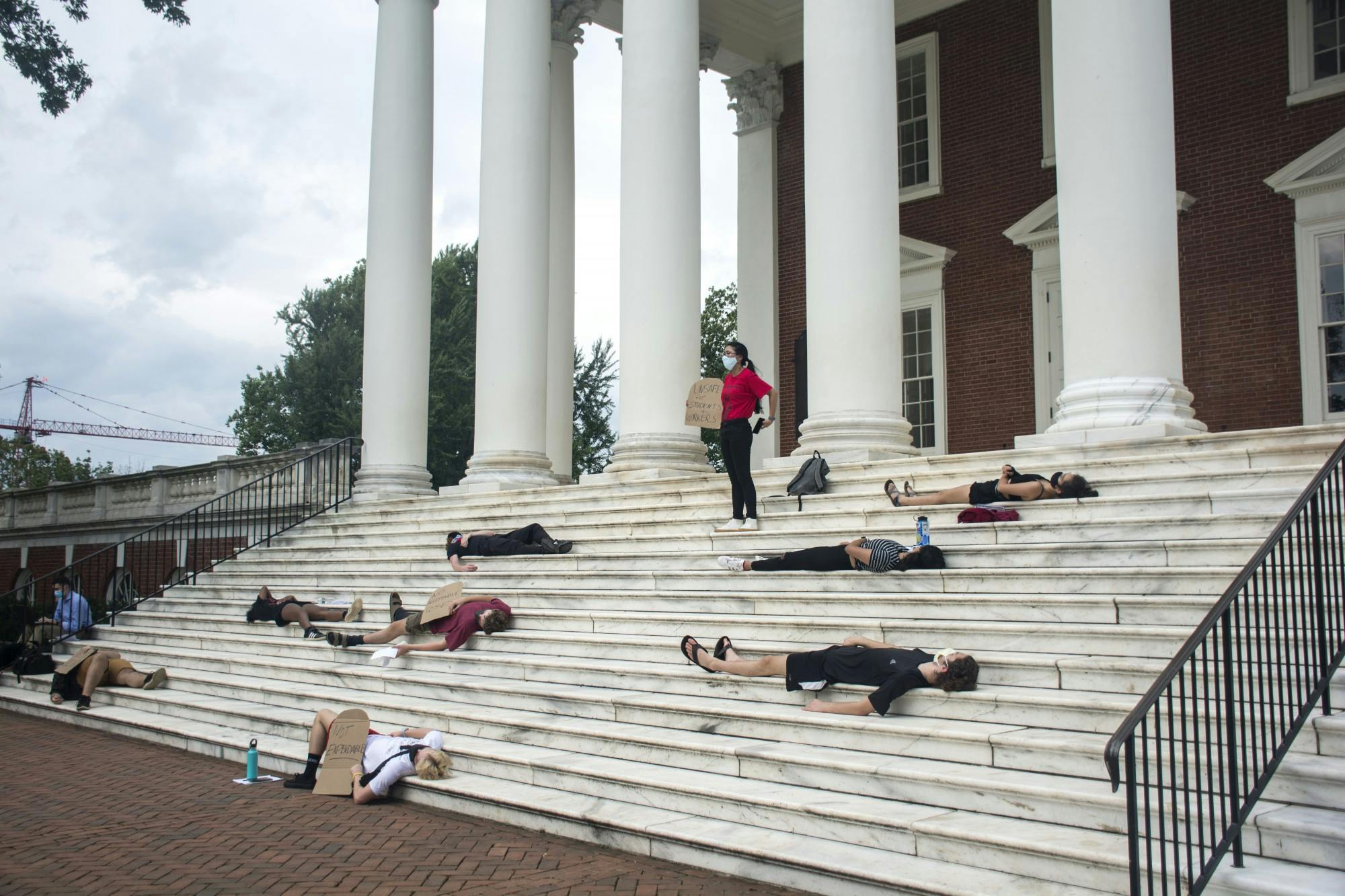 The purpose of the demonstration was to express to the University that no lives should be expendable in the choice to move forward with on-Grounds instruction, which is set to begin Sept. 8.