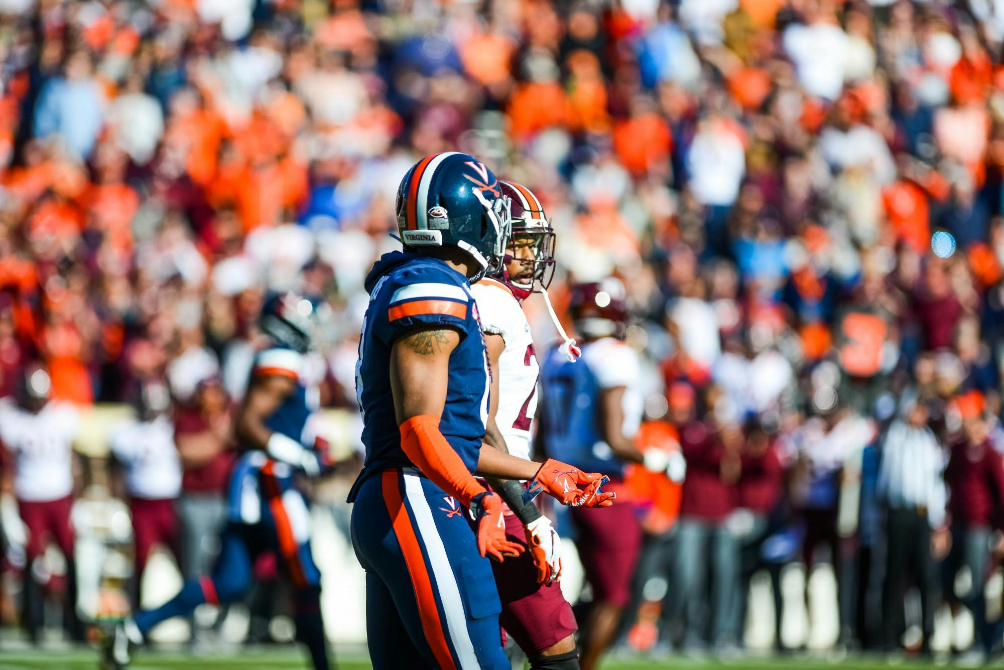 In last year's rivalry game, Virginia Tech downed Virginia 33-15 in Blacksburg.