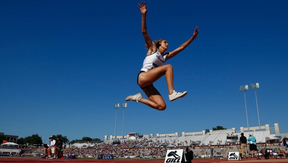 Senior Kelly McKee recorded the best women's triple jump finish in program history.&nbsp;